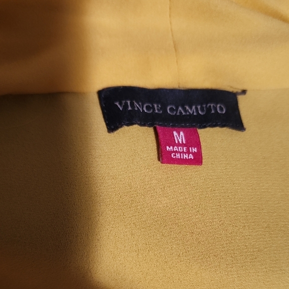 Vince Camuto Yellow Wrap Sleeveless Top - Picture 2 of 8